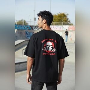 Powell Peralta "Support Your Local" Skate Tee - Black L